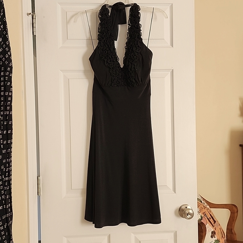 Onyx brand black halter dress